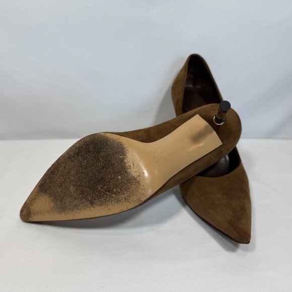 GUCCI NUTMEG BROWN PUMPS w/BAMBOO HEEL ACCENT– SIZE 8.5B - Picture 13 of 15